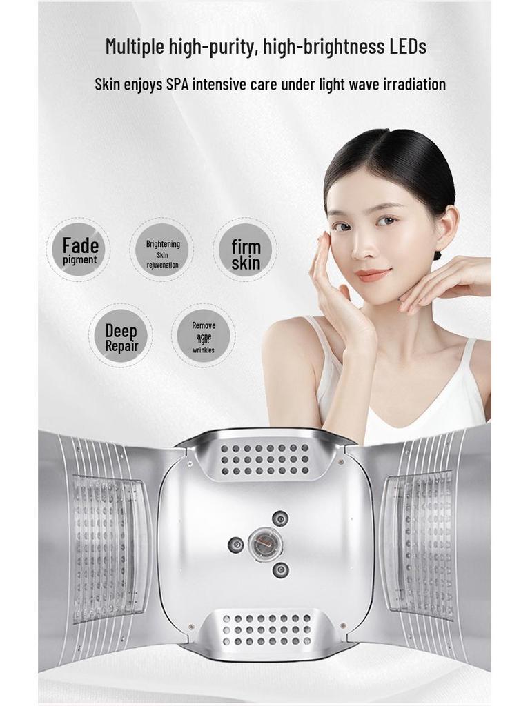 Foldable 7-Color LED Spray Spectrometer: Reduces Acne, Moisturizes, Whitens, and Tightens Pores