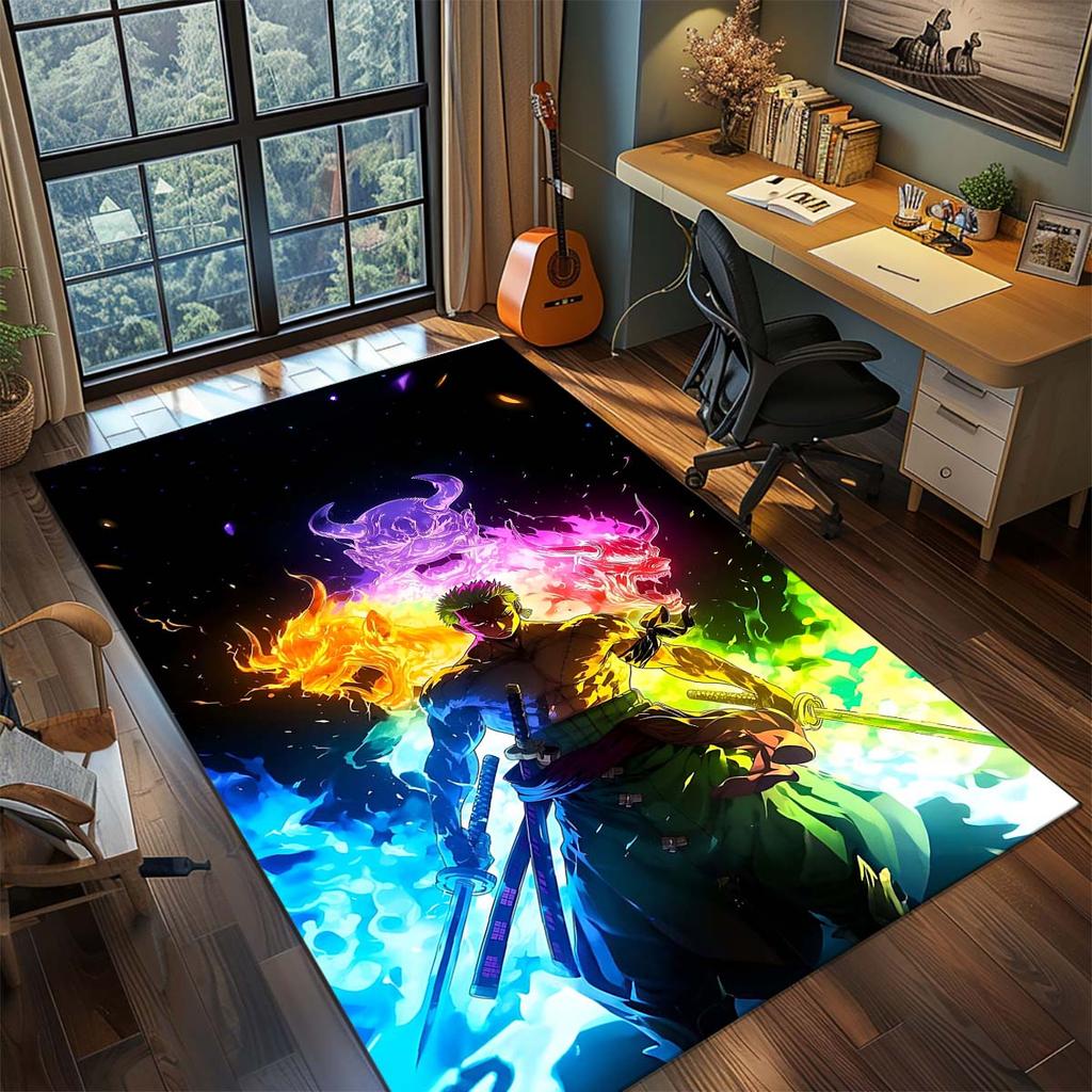 One Piece Anime Rug Carpet Large Area Rug Non Slip Washable Floor Mat Gamer Room Bedroom Home Decor -QJY