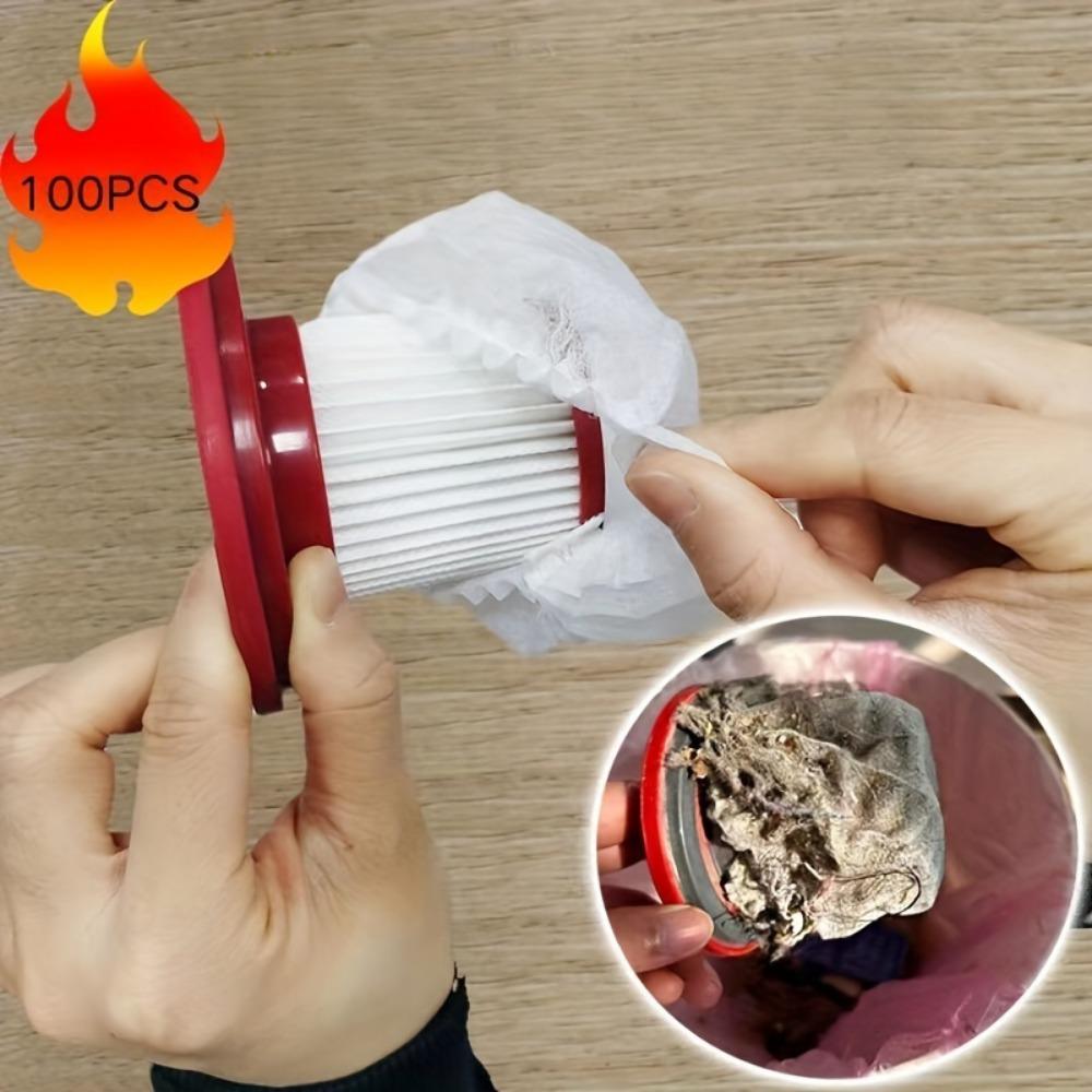 50pcs/100pcs, Disposable Vacuum Cleaner Filter, Universal Non-Woven Fabric Filter Accessories For Vacuum Cleaner