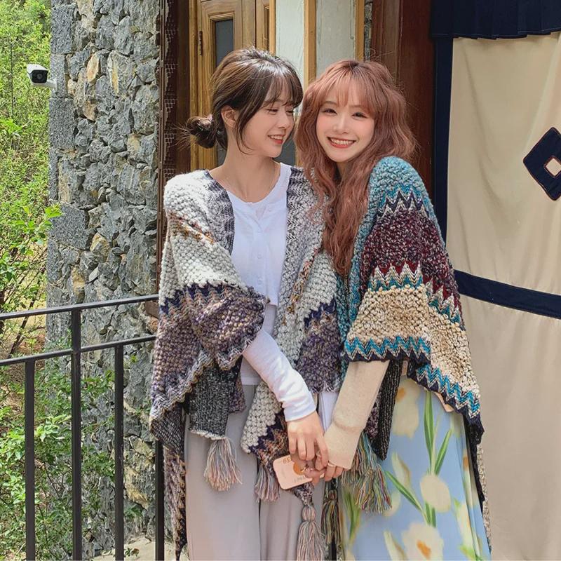 Ethnische Xinjiang Qinghai Reiseumhang & Schal: Stilvolles Fotoshooting-Tuch für die nordwestlichen Grasländer