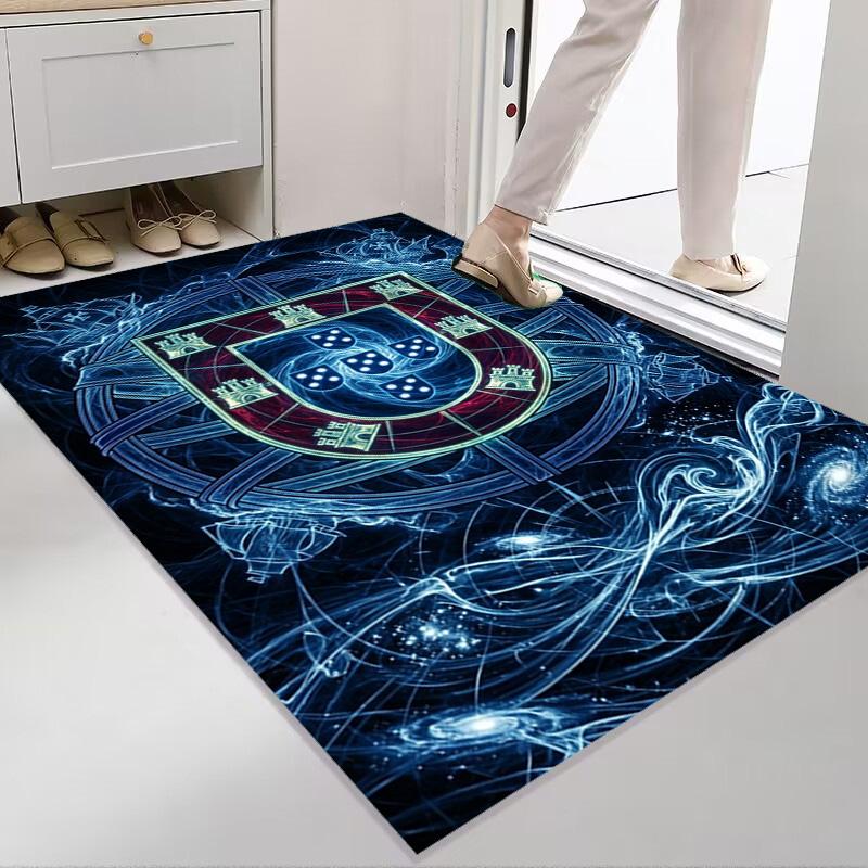 Portuguese Heritage Emblem Carpet Living Room and Bedroom Mats Home Decor Christmas Gifts Office Chair Cushion Bathroom Mat