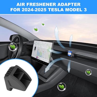 Design Adattatore Deodorante per Auto Per Tesla Model 3 Highland Model Y Juniper 2025 Clip Aromaterapia (Deodorante per ambienti non incluso)