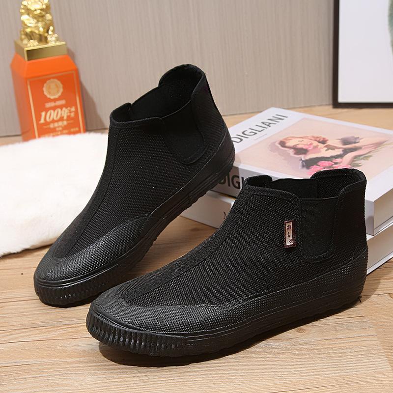 Spring and summer work shoes non-slip and wear-resistant shoes breathable outdoor liberation shoes men's and women's high-top labor shoes ingot shoes