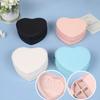 Solid Color Jewelry Box Heart-Shaped Necklace Storage Box Earrings Storage Box  Jewelry Storage