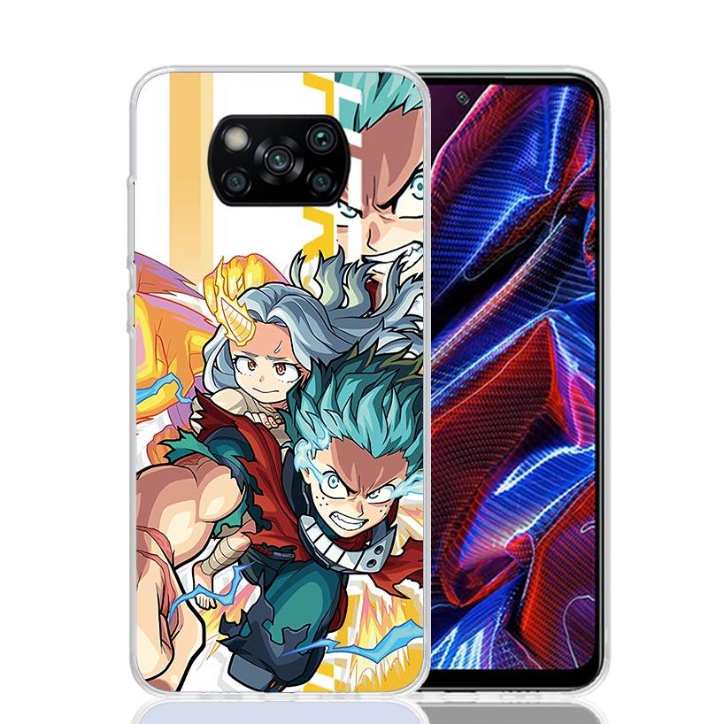 My Hero MHA Art Phone Case For Xiaomi Poco X7 X6 X5 Pro F7 Ultra Redmi 15C 15 13 13C 12 12C 10 10A 10C 9 9A 9C 9T Cover Poco X7