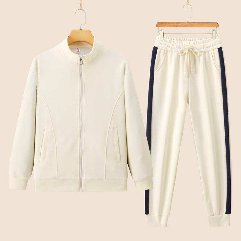 Women's Spring & Autumn Casual Running Two-Piece Set: Long Sleeve Top & Loose Pants, Breathable & Fashionable