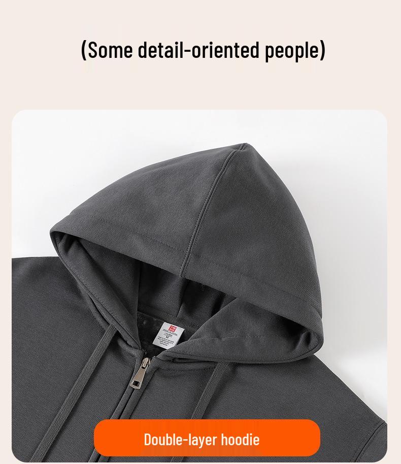2025 Fleece-Lined Hoodie Jacket: Autumn/Winter Casual Sportswear