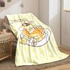 Cute animals with a pancake, honey, and "Relaxation Time" text above. for all seasons blanket lunch break throw gift