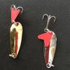 Fishing Spoon Lure Set Colorful Hard Fishing Spinner Baits Metal Spoon With Treble Hooks Salmon Bass For Saltwater Freshwater