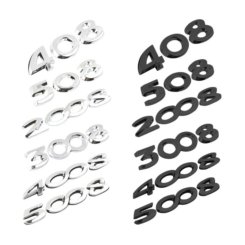 2026 Hot Car Sticker 3D Car Accessories Styling Decal Rear Door Badge Car Body Emblem For Peugeot 208 301 308 408 508 2008 3008