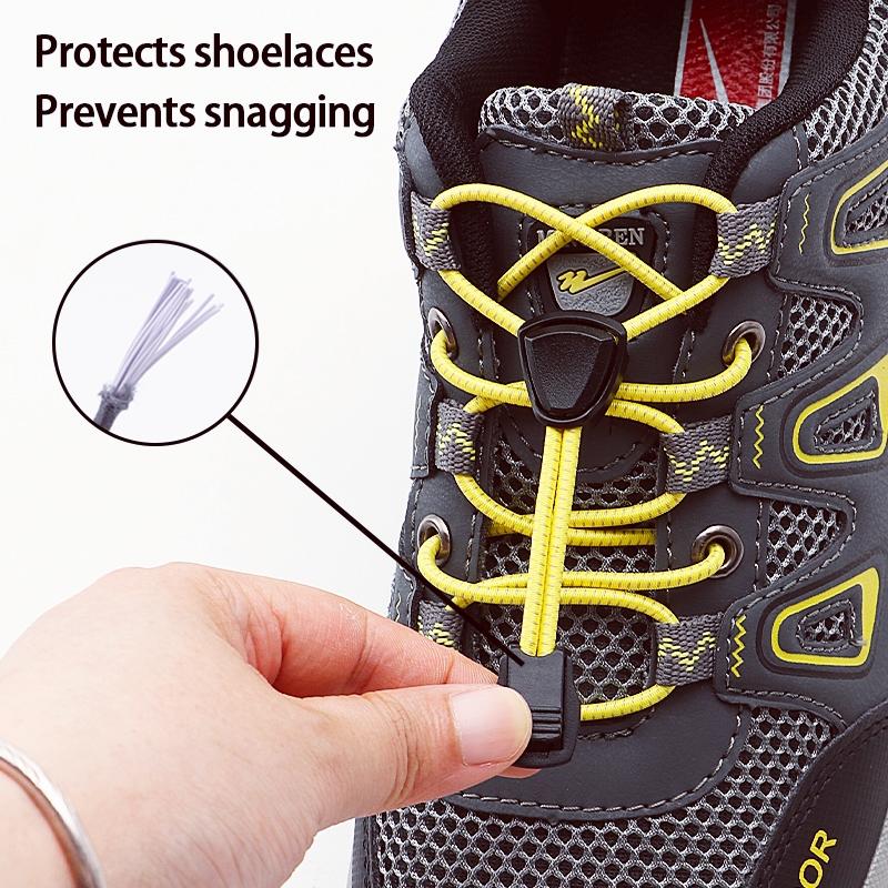 Strapazierfähige Schnürsenkel ohne Binden, Outdoor rutschfeste elastische faule Schnürsenkel, Anti-Hängenbleiben Schnellverschluss-Schnürsenkel für Wandern Trekking Outdoor-Sneaker