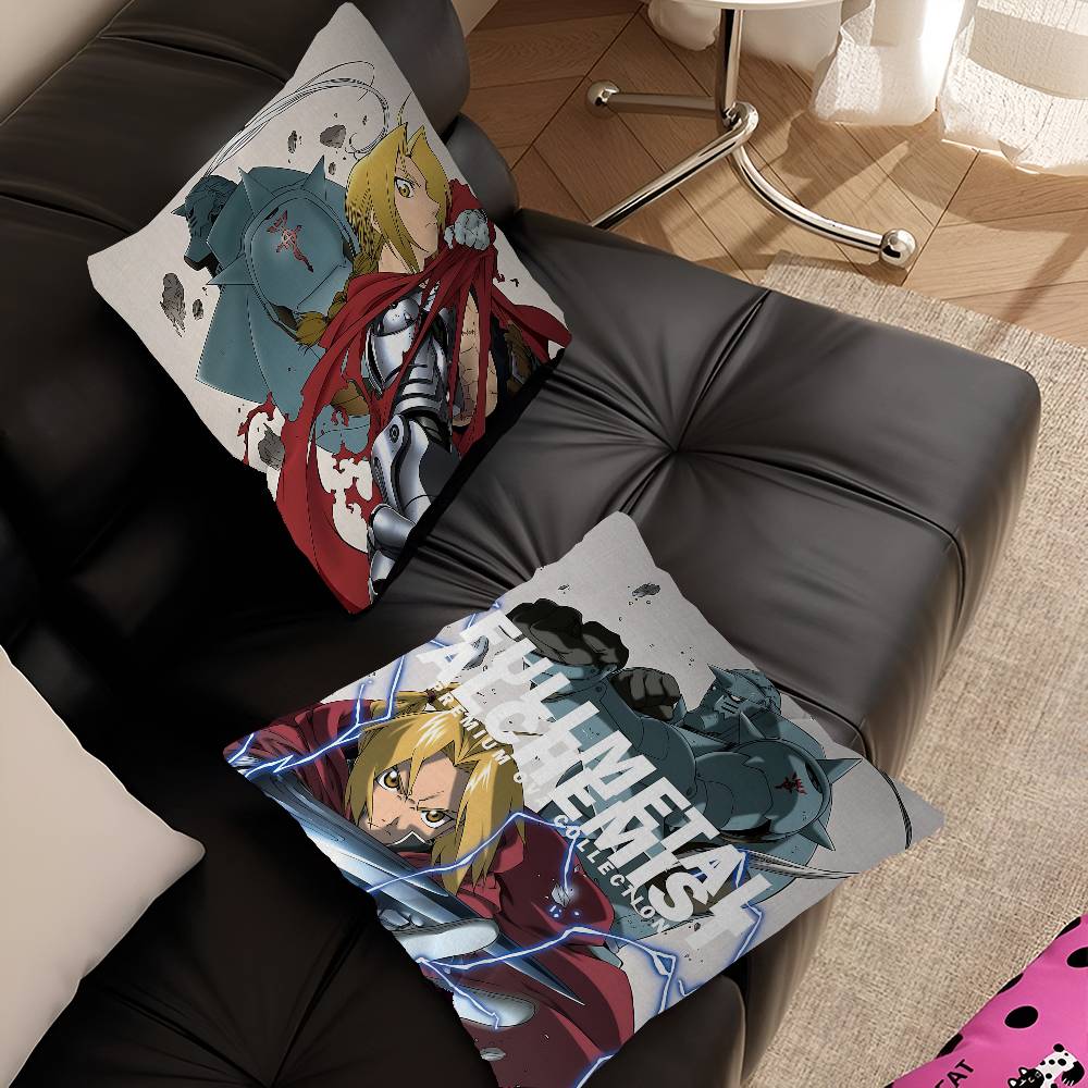 Anime Fullmetal Alchemist Cushion Cover Pillowcase Upholstery Sofa Throw Pillow Home Decor Pillowcas