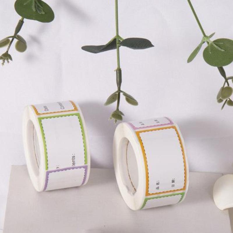 250Pcs Food Date Labels 50x30mm Adhesive Label Sticker Removable Freezer Labels for Kitchen Freezer Restaurant Bistros