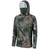 Men Forest Leaf Camo Anti‑UV Fishing Hoodie With Face Mask UPF50+ Quick Dry Breathable Long Sleeve Fishing Hunting Clothing