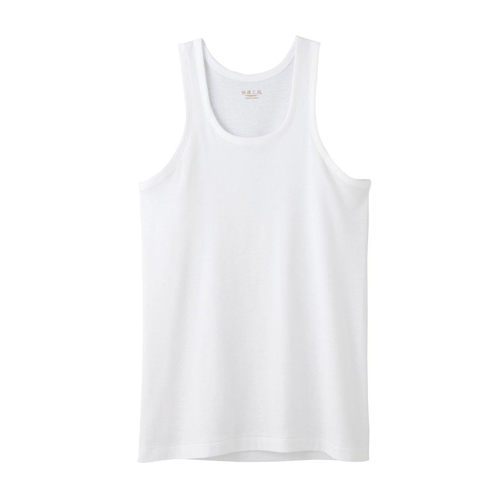 

Gunze KQ5020 Kaiteki Kobo Tank Running Made in Antibacterial and Odor Resistant Top, All-Season, Year-Round Shirt, 100% Cotton, Japan, Underwear, белый
