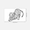 Cute Stretching Tiger Tattoo Sticker Personalized Waterproof Lasting Tattoo Sticker