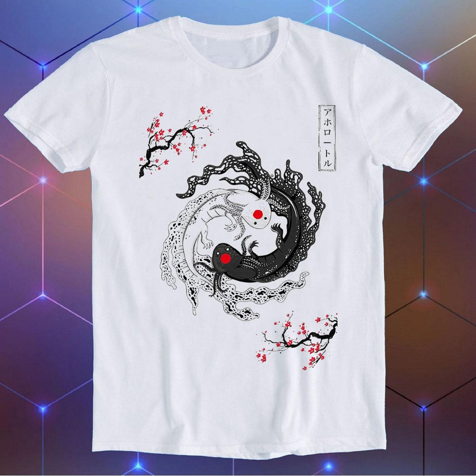 Japanese Yin Yang Axolotl Couple Best Seller Funny Parody Funny Gift Tee T-Shirt E1494 4XL