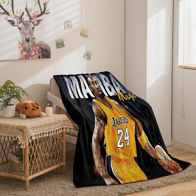 Basketball Star Series Flannel Blanket 3D Printed Sofa Blanket Thickened Blanket
