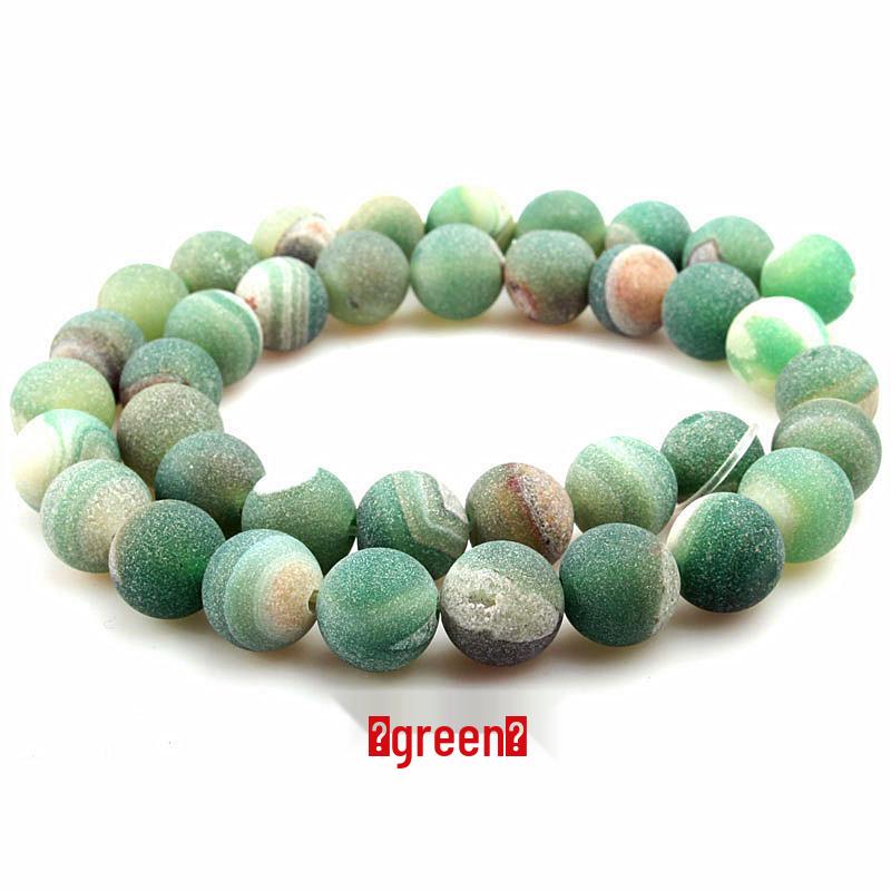 Natural Multi-color Frosted Agate Loose Beads for DIY Jewelry Accessories