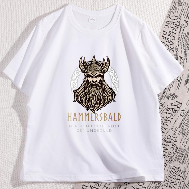 Vintage Head God T-Shirt Lässig Rundhals Baumwolle Kurzarm T-Shirt Streetwear Lockerer Schnitt Grafik T-Shirt Herrenkleidung Streetwear