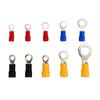 10 Sizes RV1.25/2/3.5/5.5 Ring Terminal Insulated Connector Circle-Shaped Wire Copper Cold Press Block Lug 102PCS AWG10-22