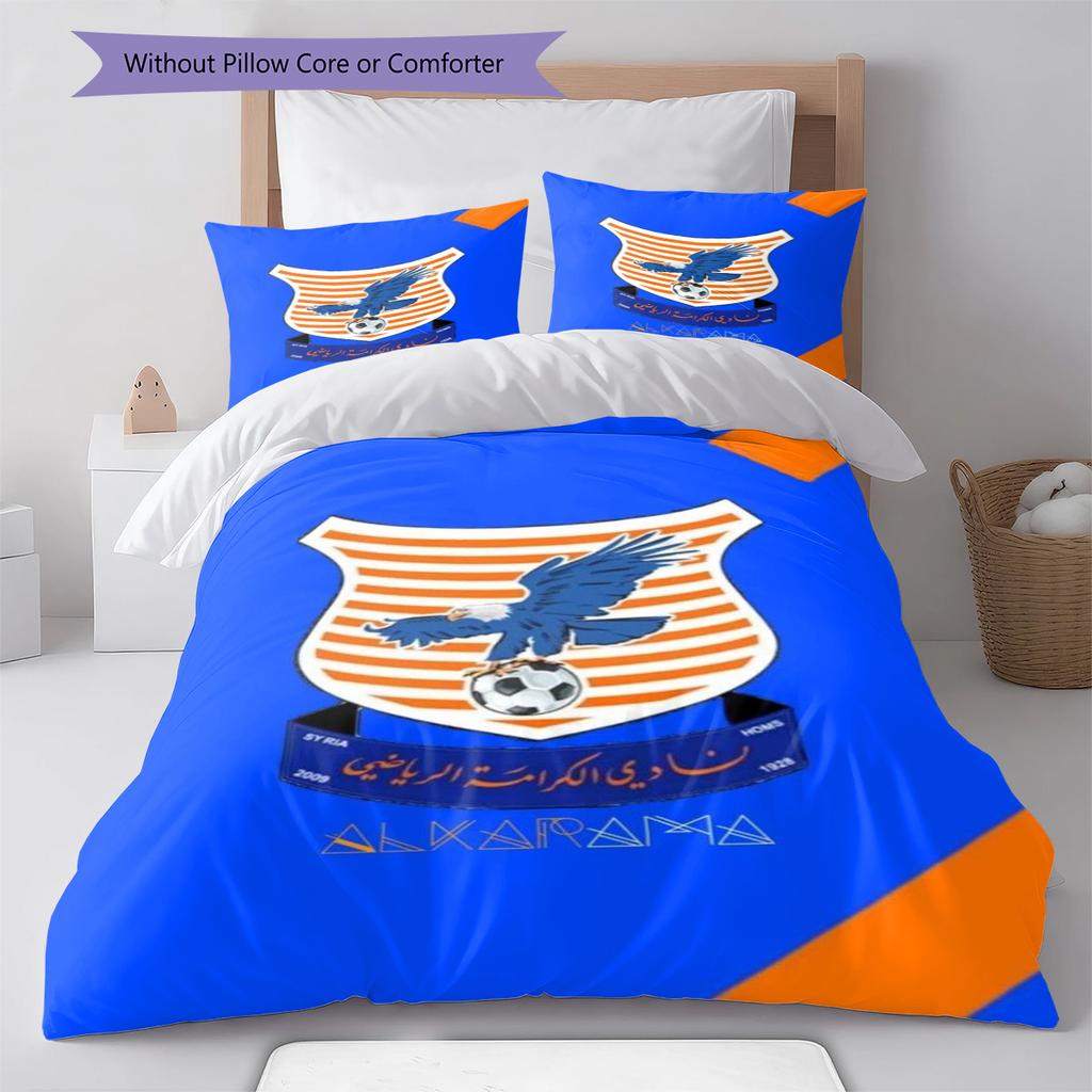 Alkarama SC Pattern Bedding Set Quilt Cover Pillowcase Home Decor Gift (1 * duvet cover + 2 * pillowcase, without core)