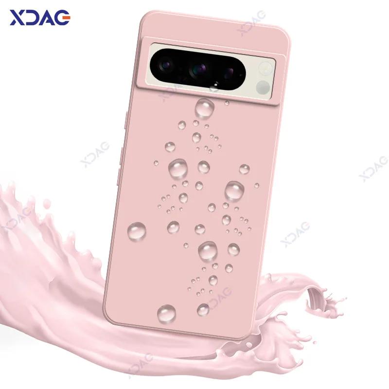 Fundas de Teléfono Lindas para Google Pixel 8 8A Pro 5G Cubierta Trasera Cuadrada de Silicona Líquida Suave Completa de Lujo Google8Pro Pixel8A Bolsa