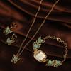 Women's Butterfly Watch Earrings Necklace Cute Stylish Waterproof Analog Quartz Watch Fashion Accessory for Women - Birthday Anniversary Mother's