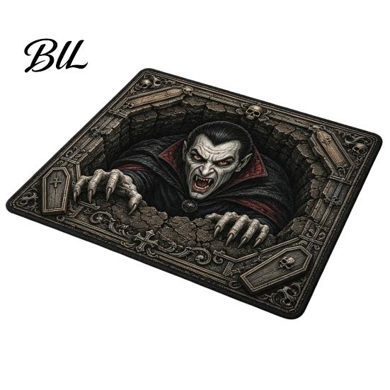 Non Slip Floor Mat 3D Spooky Halloween Rug, Scary Creature Optical Illusion 16" x Indoor Decor 24" Non-Slip Door for Living Room Entrance Carpet