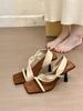 Fashion Summer Women's Fashion Slippers Open Toe Wedges Heel Slides Designer Party Dress Stripper Shoes