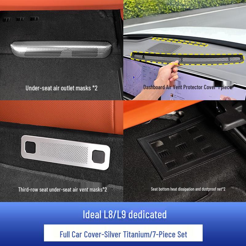 Rear Row Air Outlet Dustproof Net for Ideal L6-L9 Seats - Decorative Protective Cover