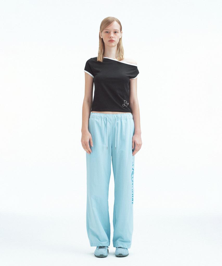 REST&RECREATION One Shoulder T-Shirt - Black