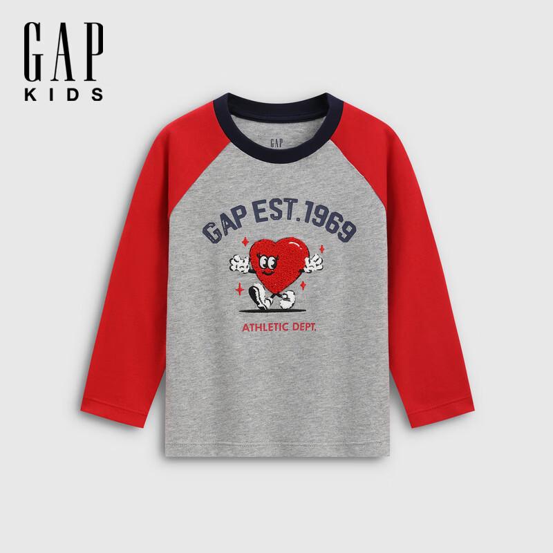 GAP Kids  Cotton Logo Terry Raglan Long-Sleeve T-Shirt 130/64