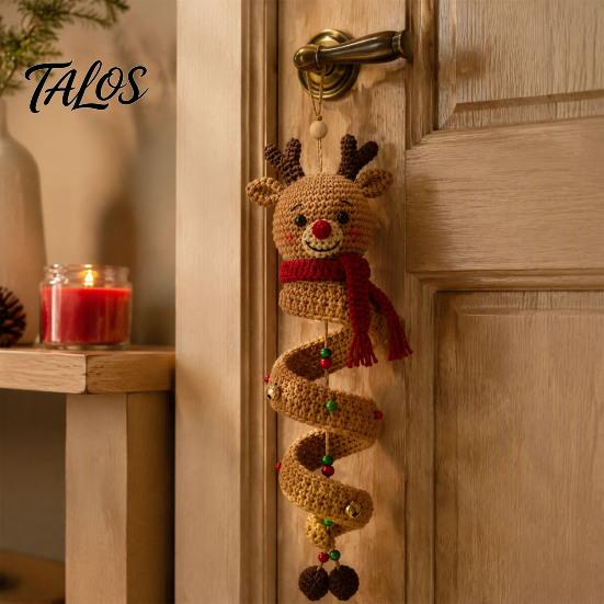 Sada příze na háčkování s příslušenstvím, DIY sada, Tvar duch/tučňák/jelen/perníček/dýně, Balíček materiálu na spirálové háčkování pro začátečníky