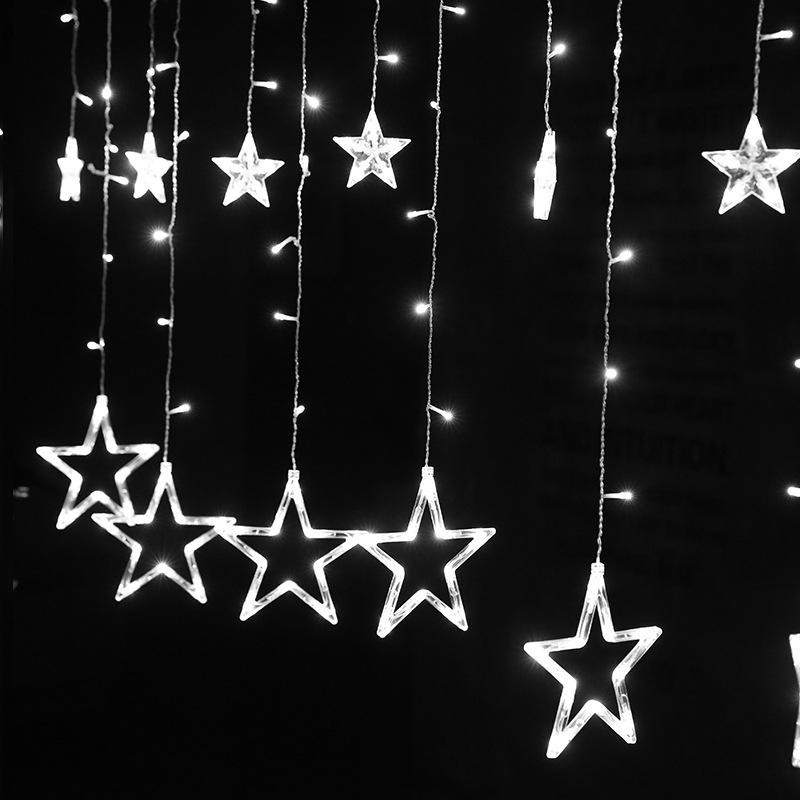 LED Five-Pointed Star Christmas Lights (220v) белый