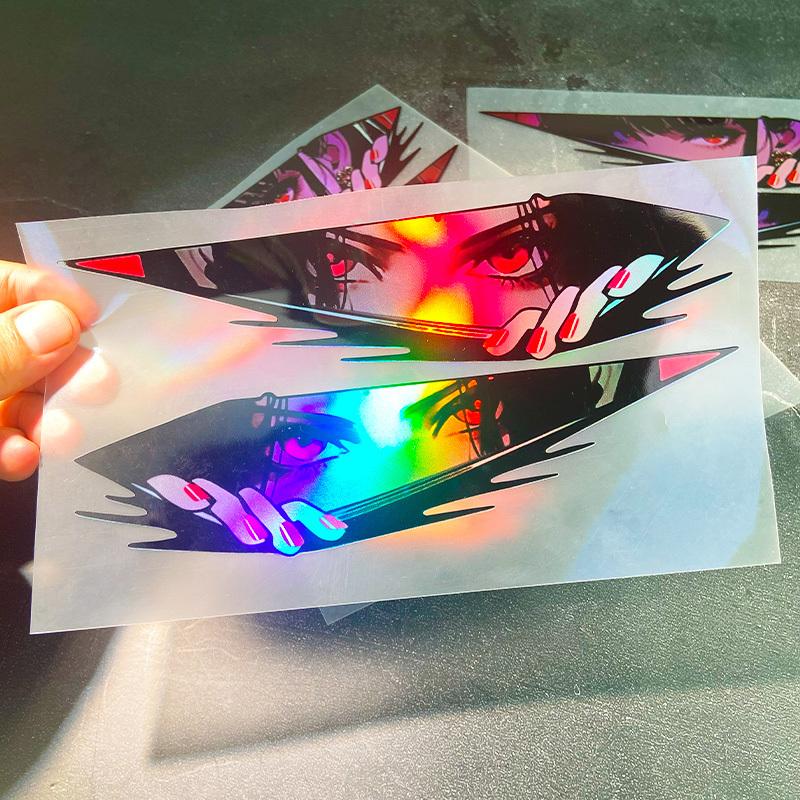 1Pair JDM Anime Motorcycle Stickers Waterproof for Motorbike Fuel Tank Side Panels DIY Scooter Helmet Box Durable Vinyl Decals