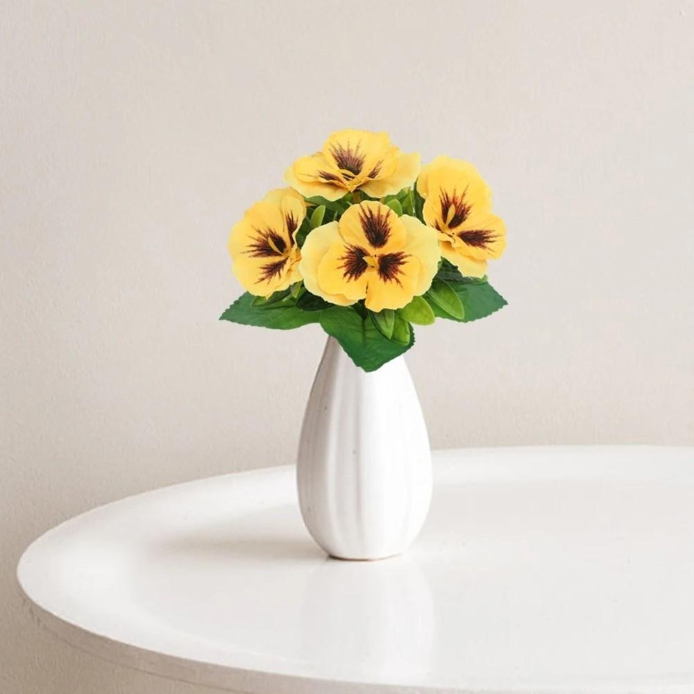 Dyed Edged Artificial Pansy Flowers DIY Floral Simulation Flowers  Photography Props