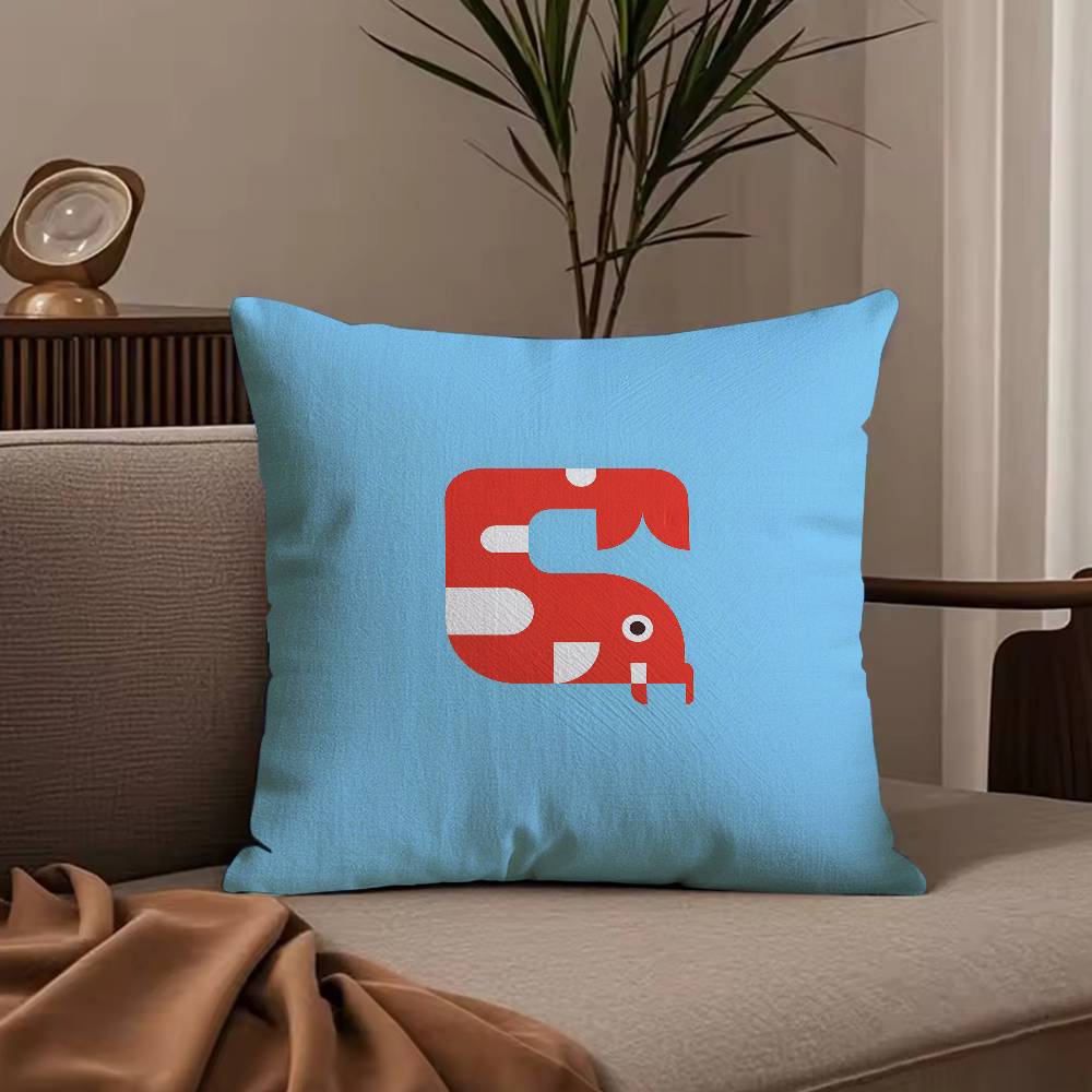 Japan Day Anime Simple Pillow Case Anti-dustmite Pillowcase Invisible zipper silky short plush Sofa cushion cover