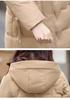 Women's Mid-Length Hooded Cotton Jacket, Slimming & Thickened, Korean Style, Winter 2026 Edition