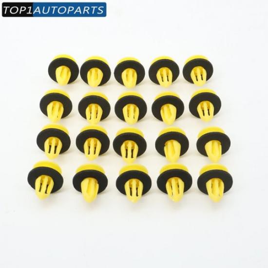 Fit GMC 11547602 11610606 11547577 Door Panel Retainer Clips with Sealer Yellow