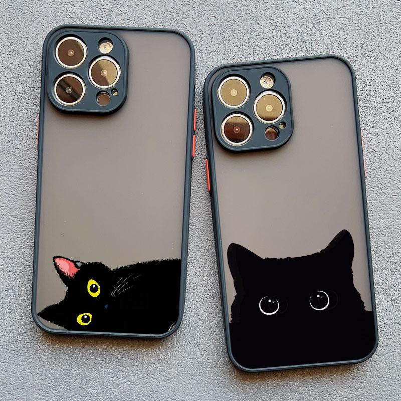 Cartoon Animal Cute Cat Phone Case For iPhone 11 Case iPhone 16 13 15 Pro Max 12 14 Pro Max XS XR X 7 8 SE Shockproof Back Cover