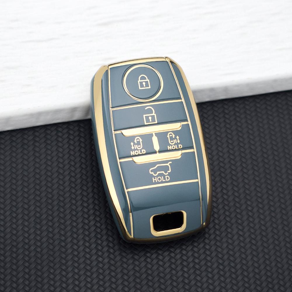 Anti-Scratch Car Key Fob Cover for Kia Sorento Sedona Sportage Grand Carnival K5 KX3 K4 Protective 5 Buttons TPU Key Case Bag