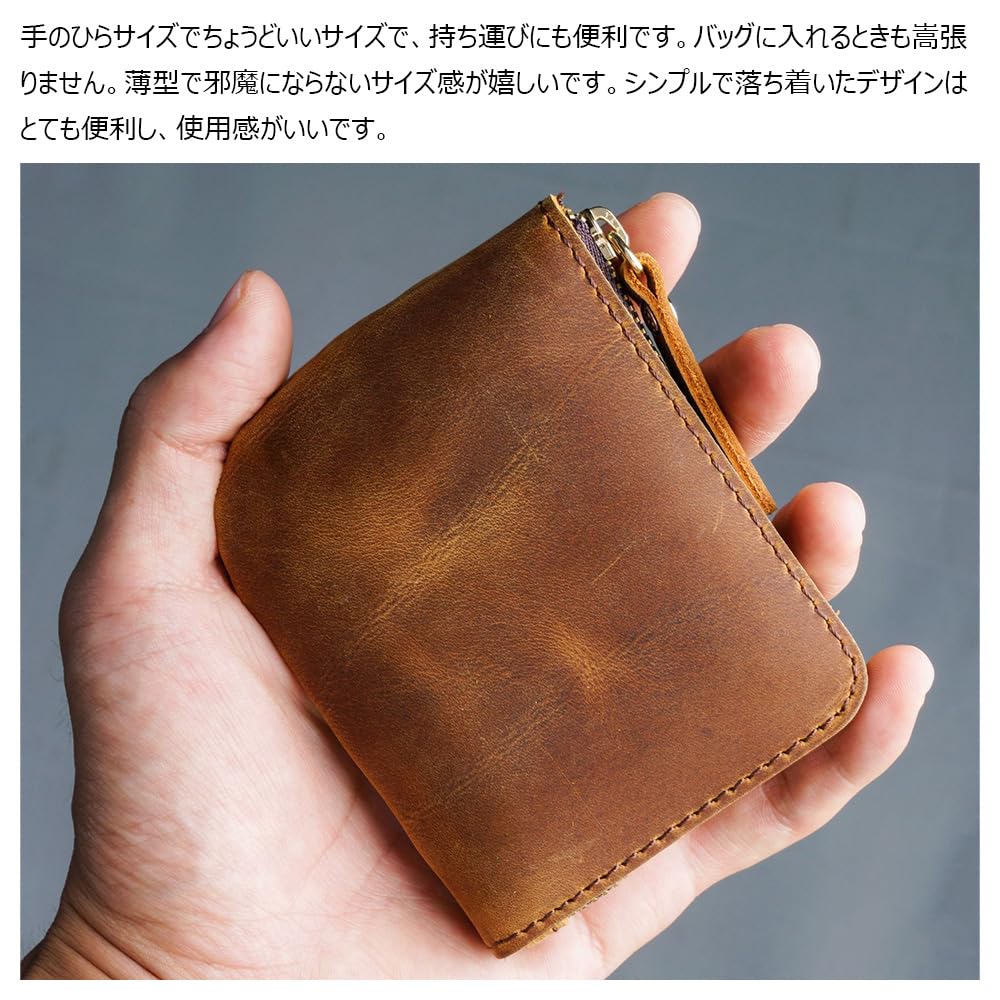 Whatna Natural Thick Cowhide Leather Coin Coin and Mini Small Card Genuine Leather Earphone Storage Case Purse, Case, Men's Women's Wallet, Wallet,