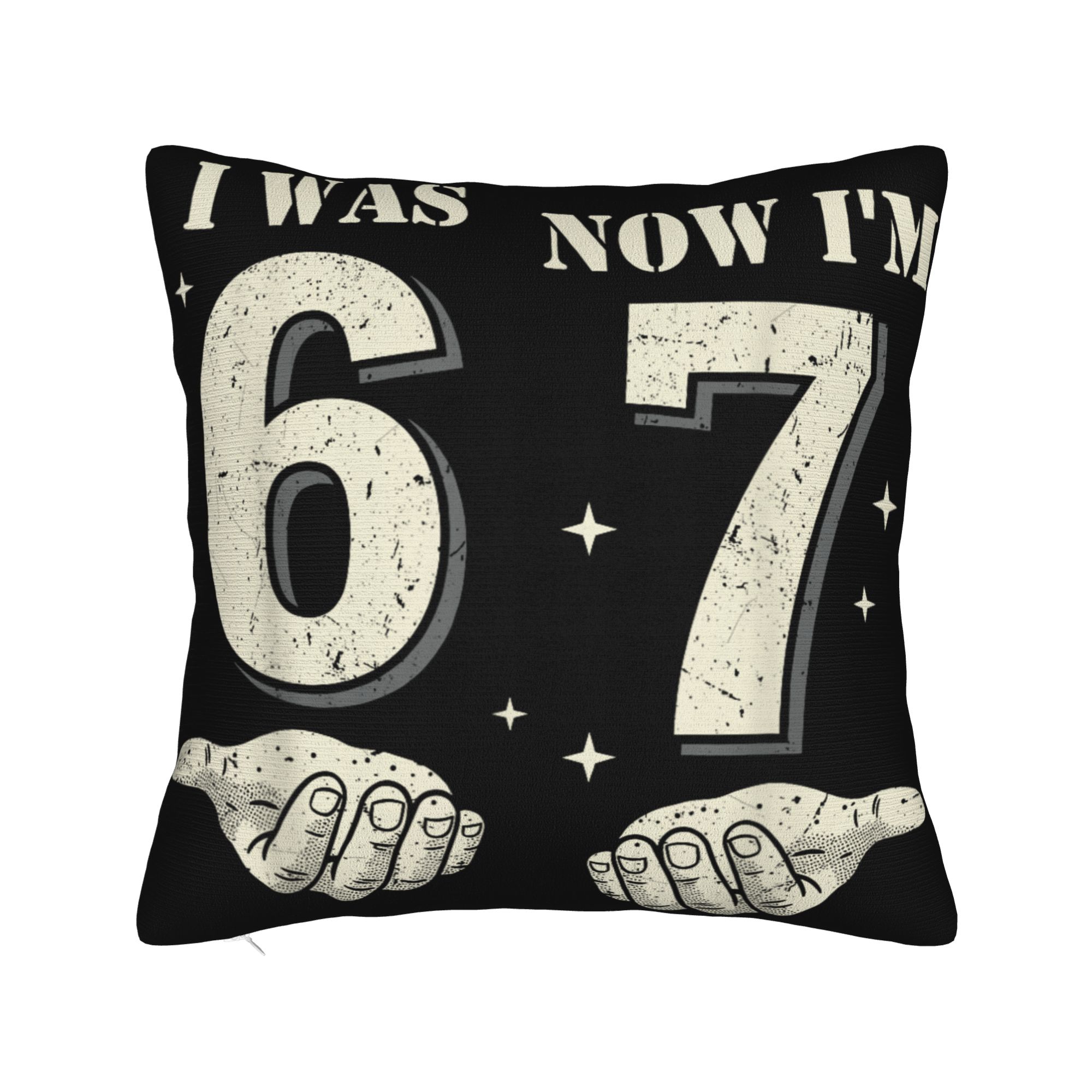 Бро 67 Шесть Семь 67 Смешная Подушка-Мем Мозговая Гниль Наволочка Графическая Наволочка Кавайная Наволочка Для Дивана Дивана Спальни 30x30CM(12x12in)