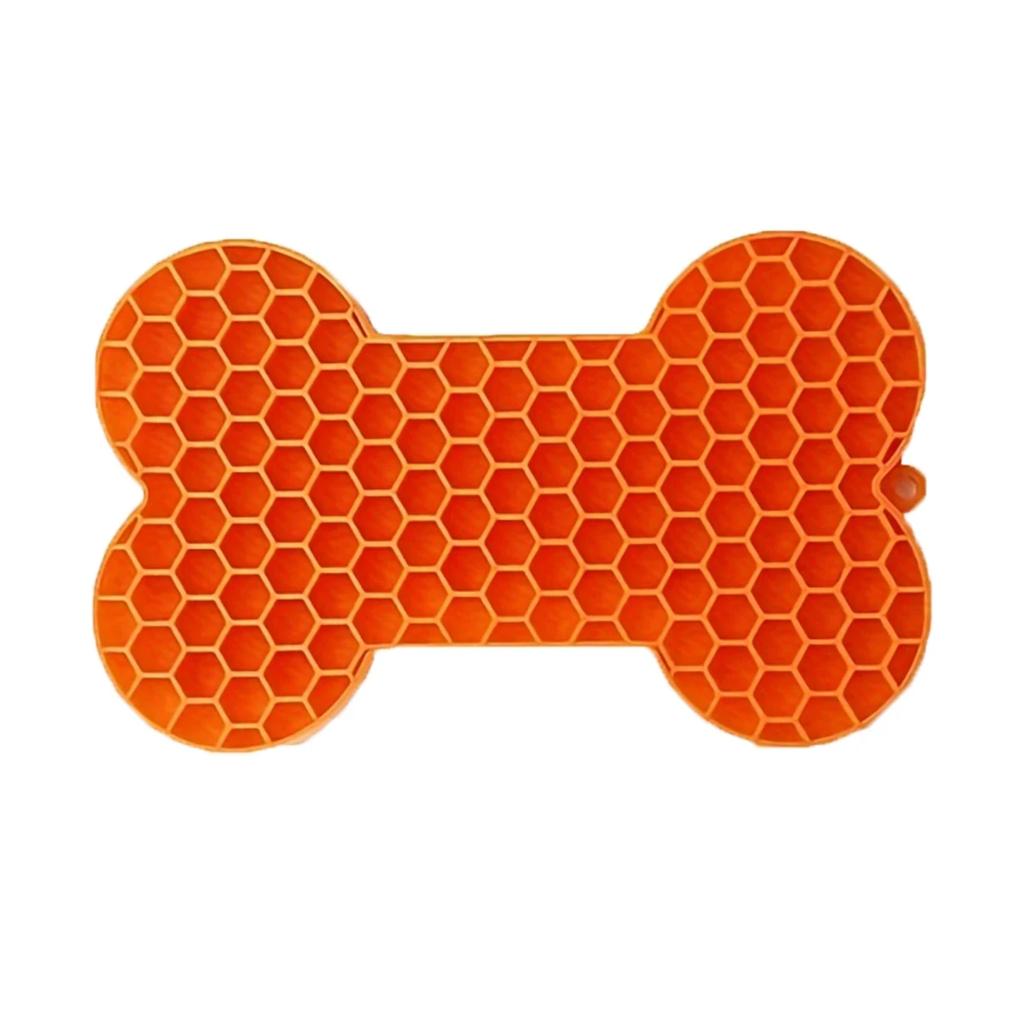 1PCS bone type silicone licking pad for cats and dogs, slow feeding pad for pets, slow feeding pad