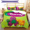 Barney 3pcs Bedding Set Duvet Cover Closure Includes 1 Duvet Cover & 2 Pillowcases for All Seasons Bedroom Home Dorm Decor