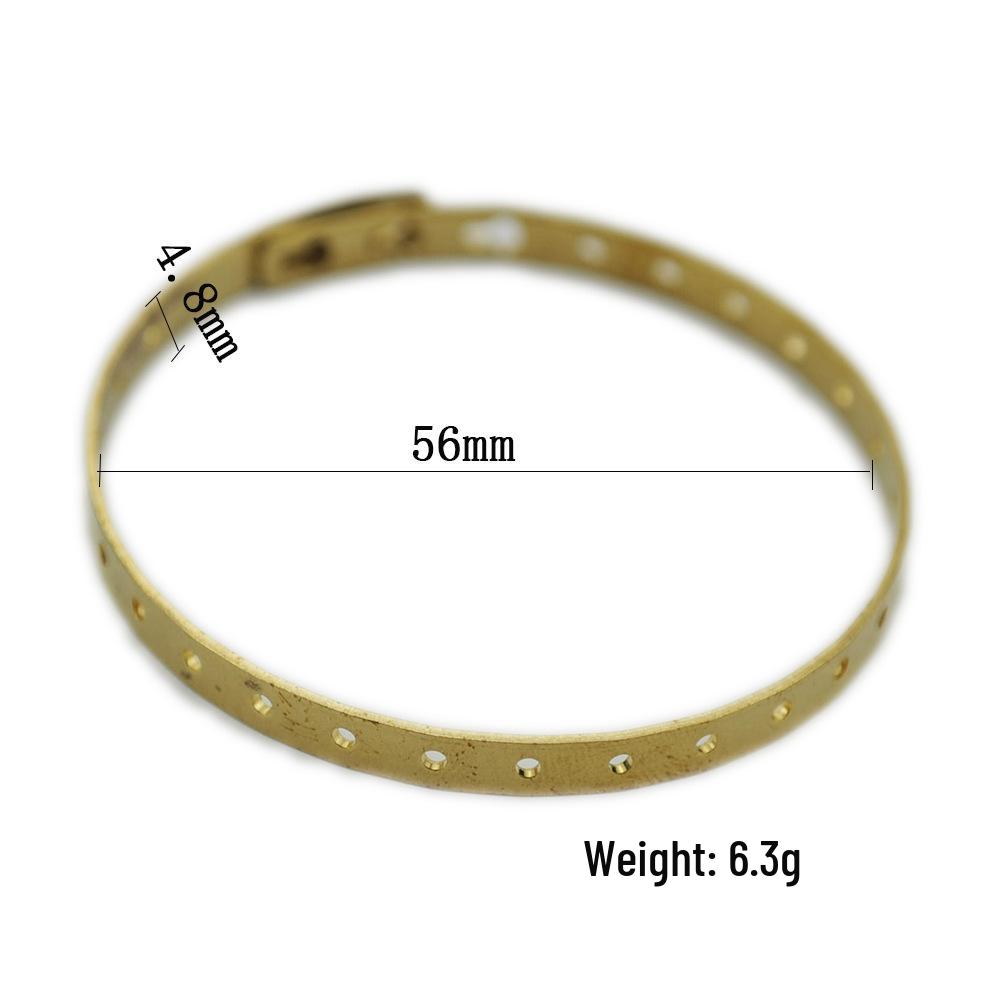 2023 Versatile Copper Letter Bracelet: Adjustable Korean Style Fashion Accessory