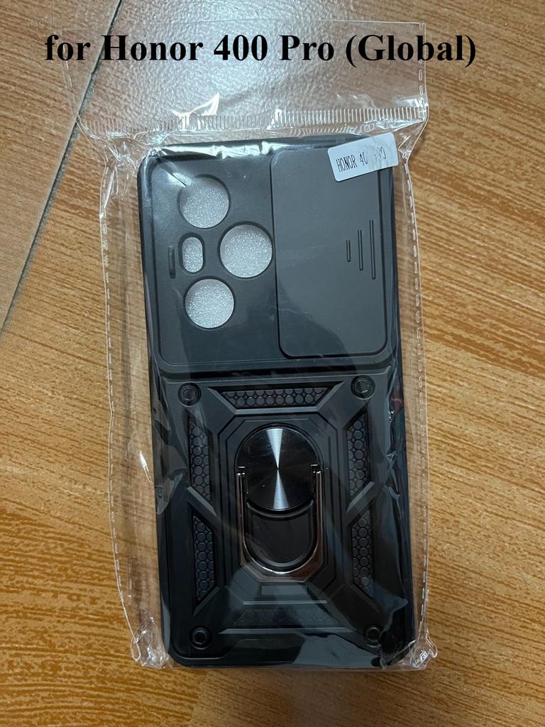 Funda for Honor 400 Lite 5G / Honor 400 Pro Global Case Slide Camera Ring Stand Holder Shockproof Cover for Honor 400 Lite Capa