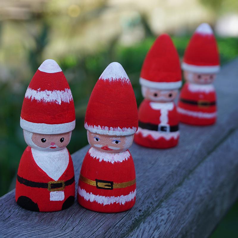 Nordic Hand-Painted Wooden Puppet Doll Set - DIY Creative Six-Piece Collection