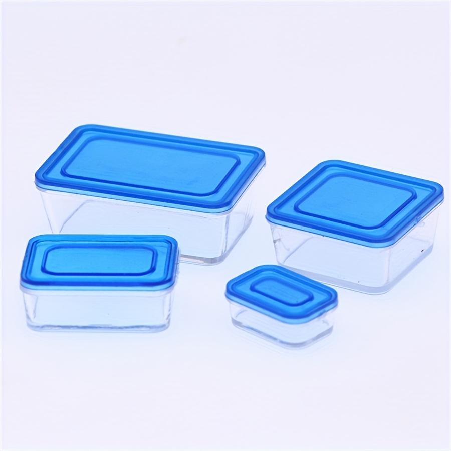 

Miniature toy house plastic bento box model, pocket scene DIY small parts синий